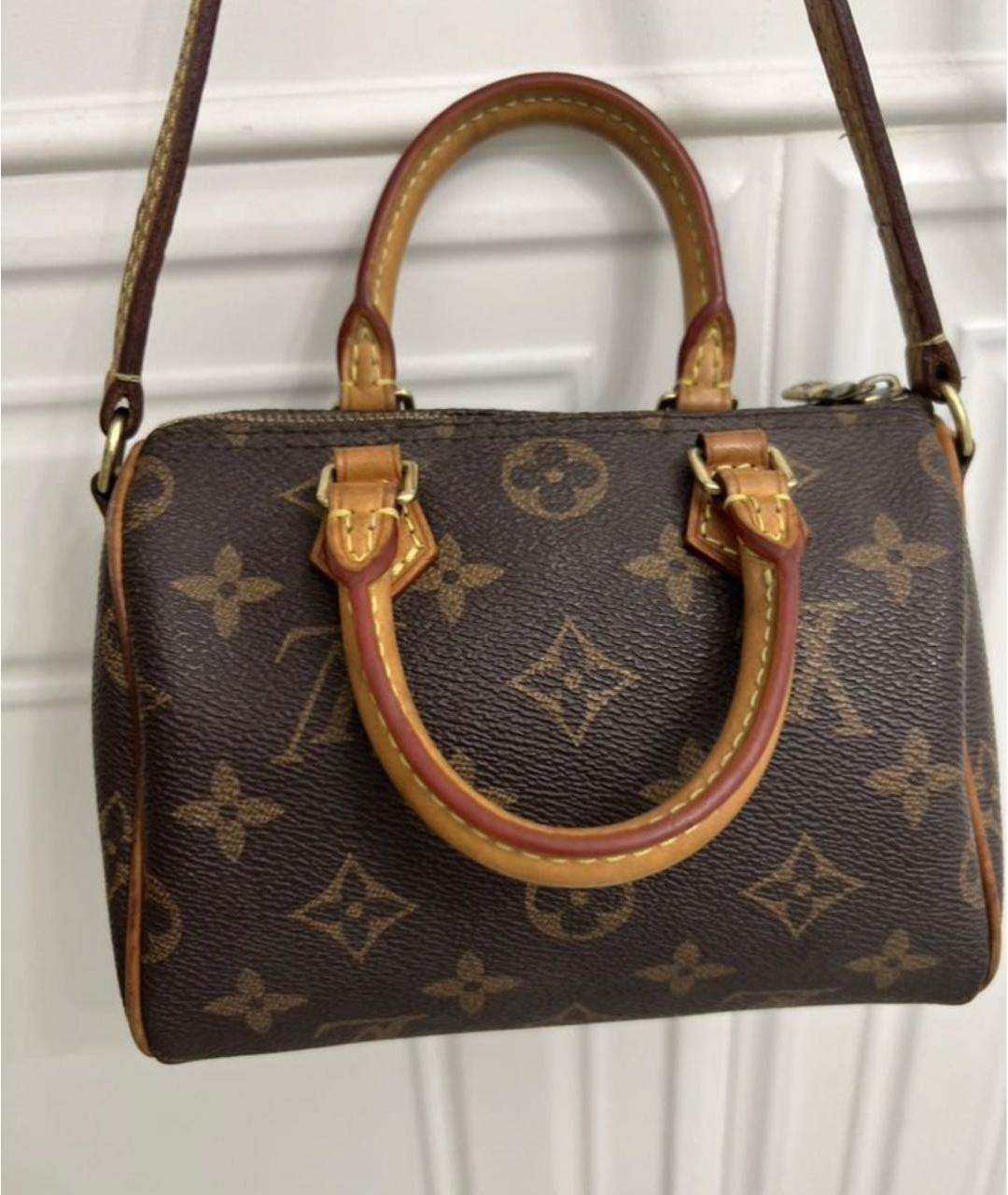 LOUIS VUITTON Коричневая сумка с короткими ручками, фото 4