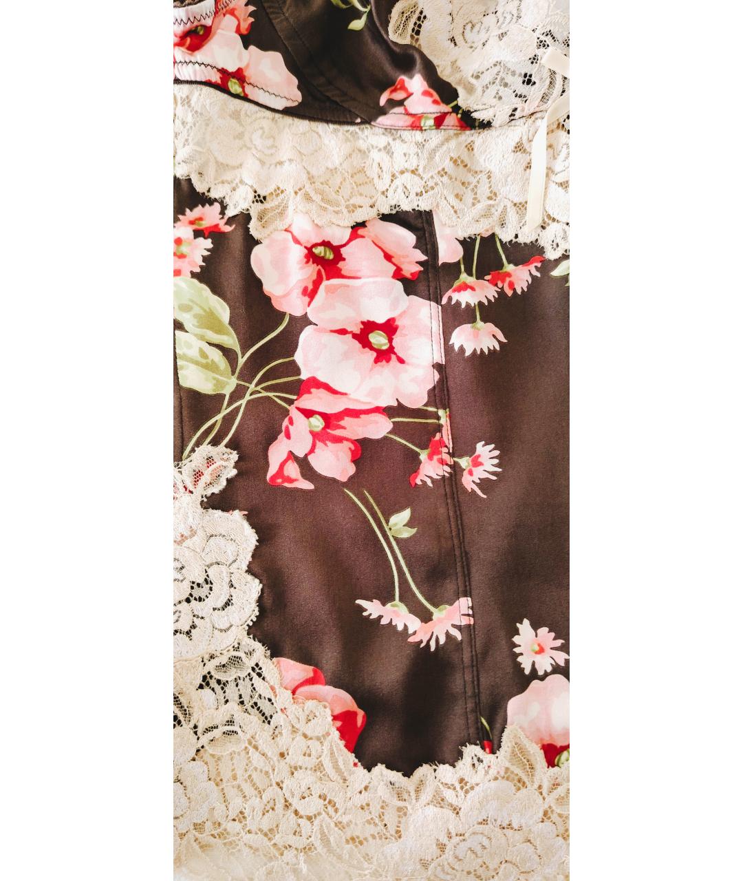 DOLCE&GABBANA Коричневая шелковая блузы, фото 6