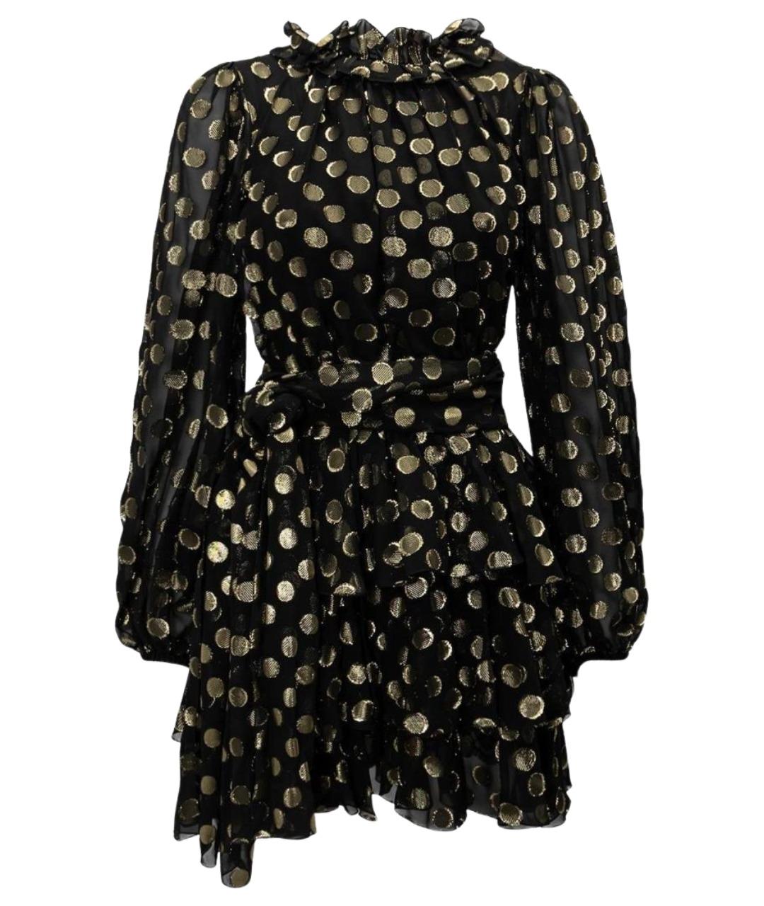 DOLCE&GABBANA Черное шелковое повседневное платье, фото 1