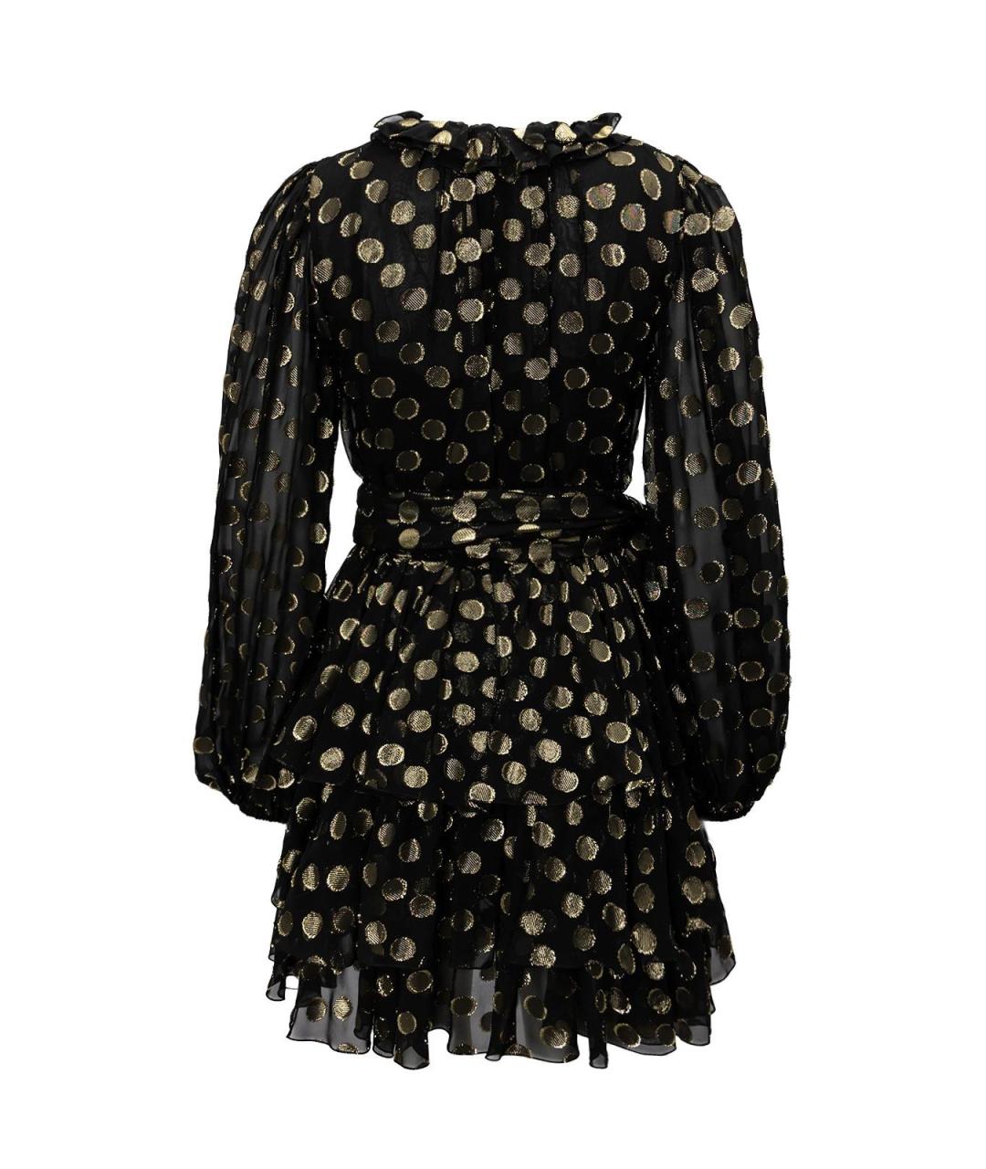 DOLCE&GABBANA Черное шелковое повседневное платье, фото 2