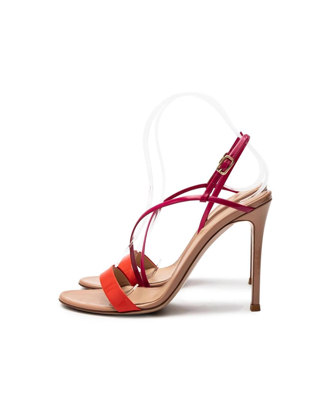 GIANVITO ROSSI Бежевые кожаные босоножки, фото 5