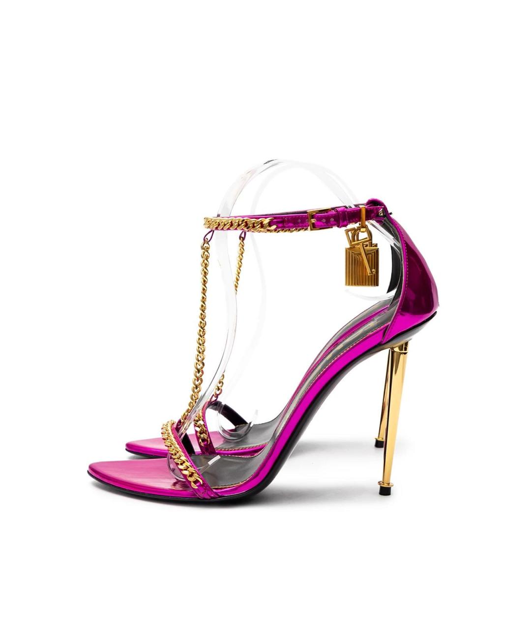 TOM FORD Розовые босоножки из лакированной кожи, фото 3