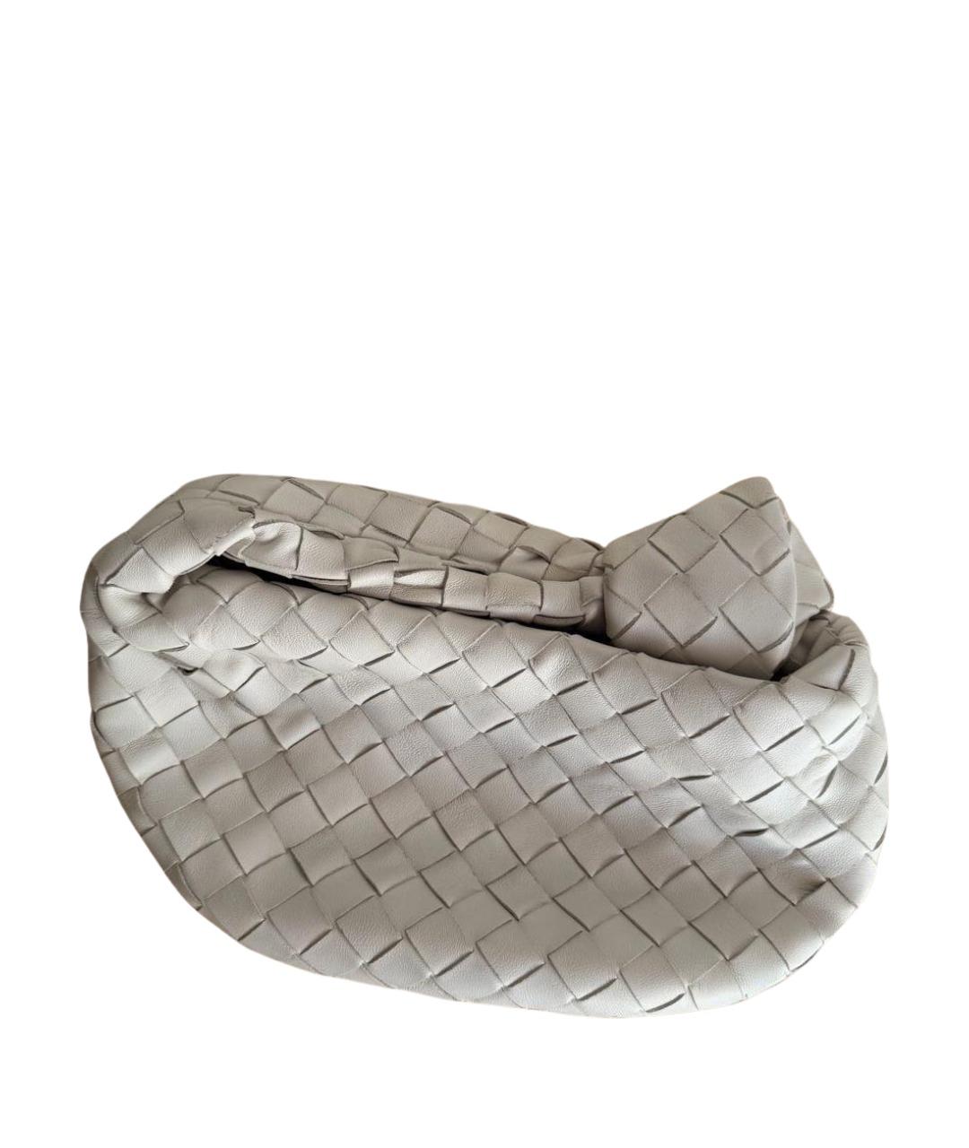 BOTTEGA VENETA Белая кожаная сумка с короткими ручками, фото 1