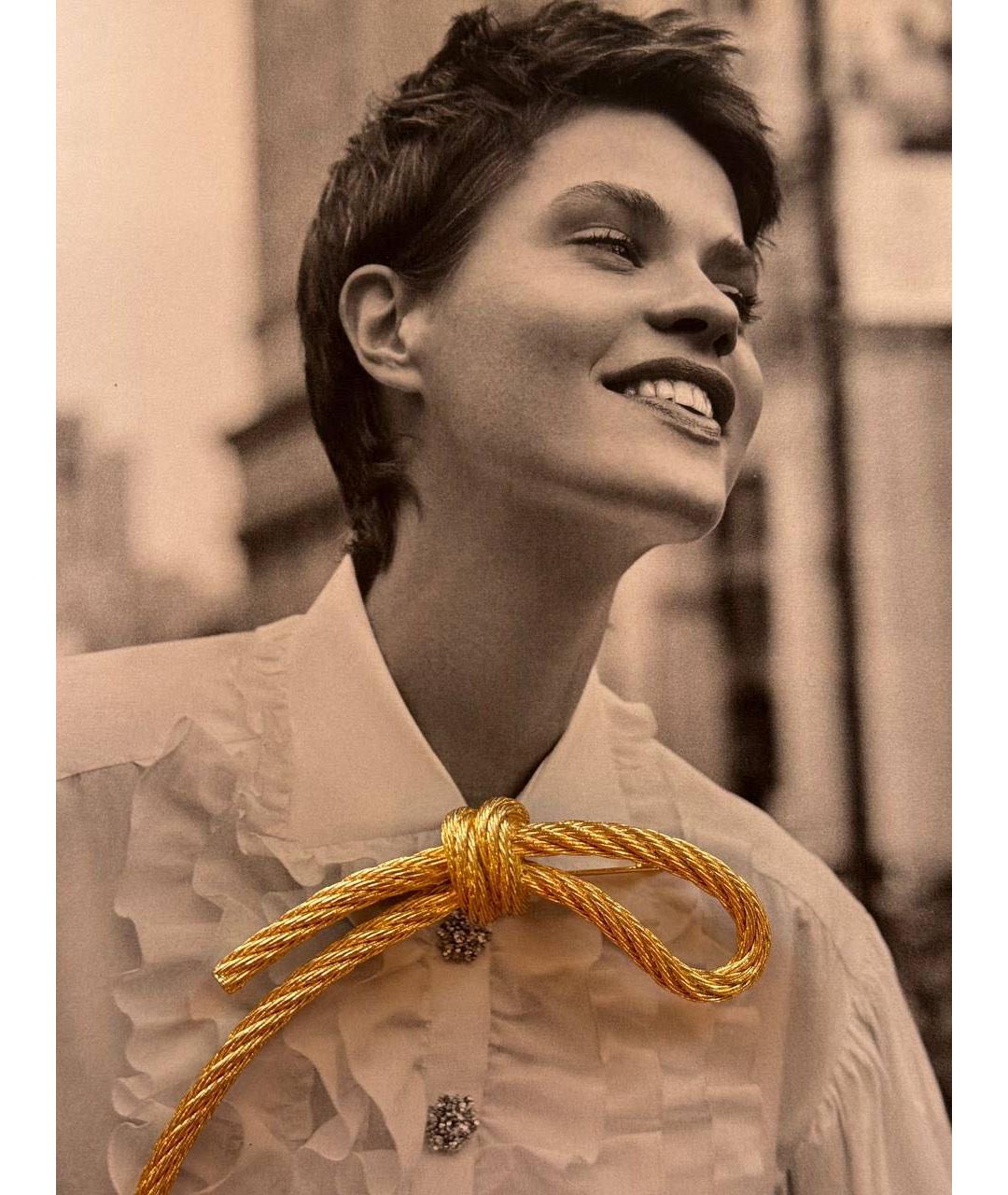 CHRISTIAN DIOR Золотая металлическая булавка / брошь, фото 2