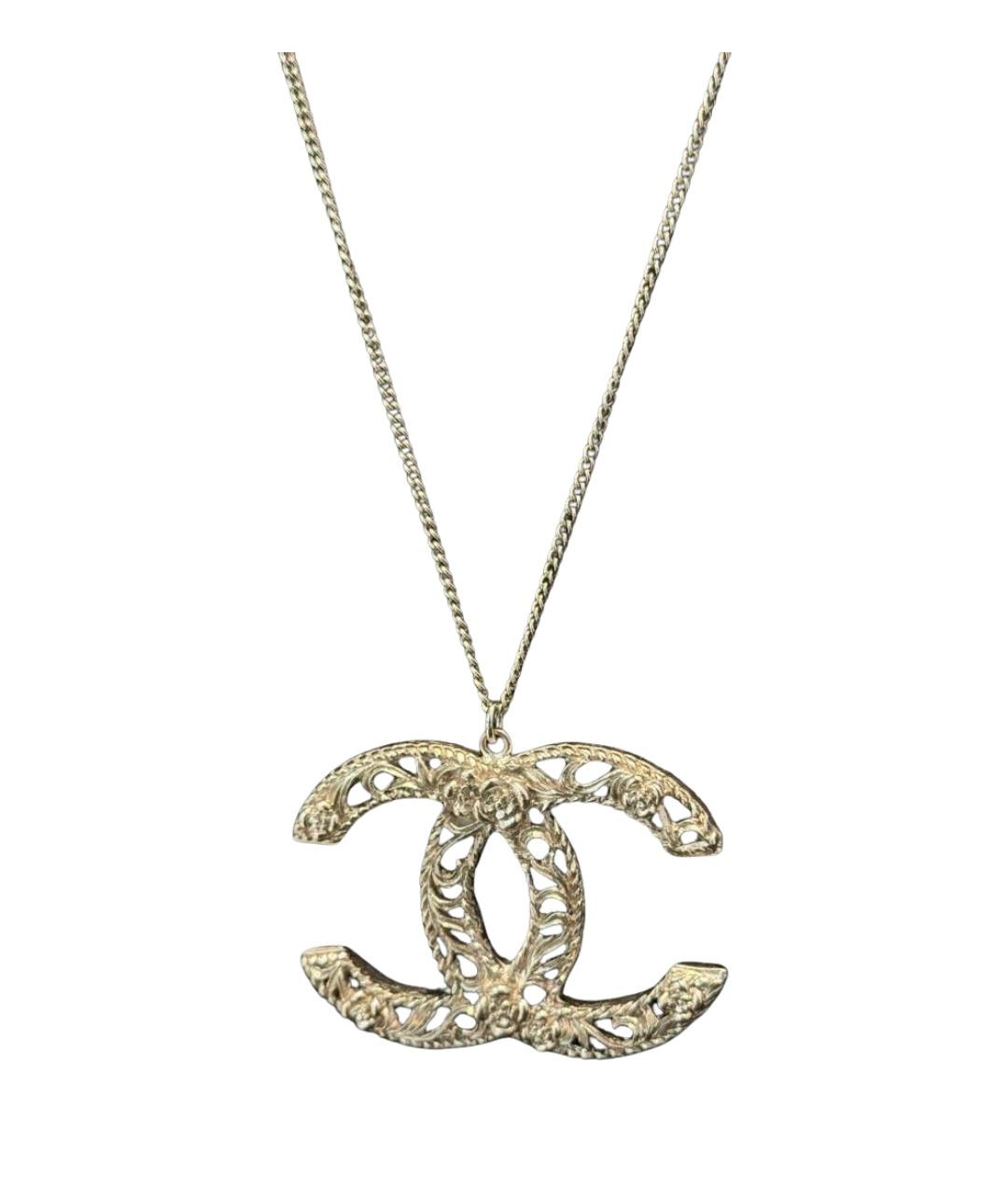 CHANEL Золотая металлическая подвеска, фото 1
