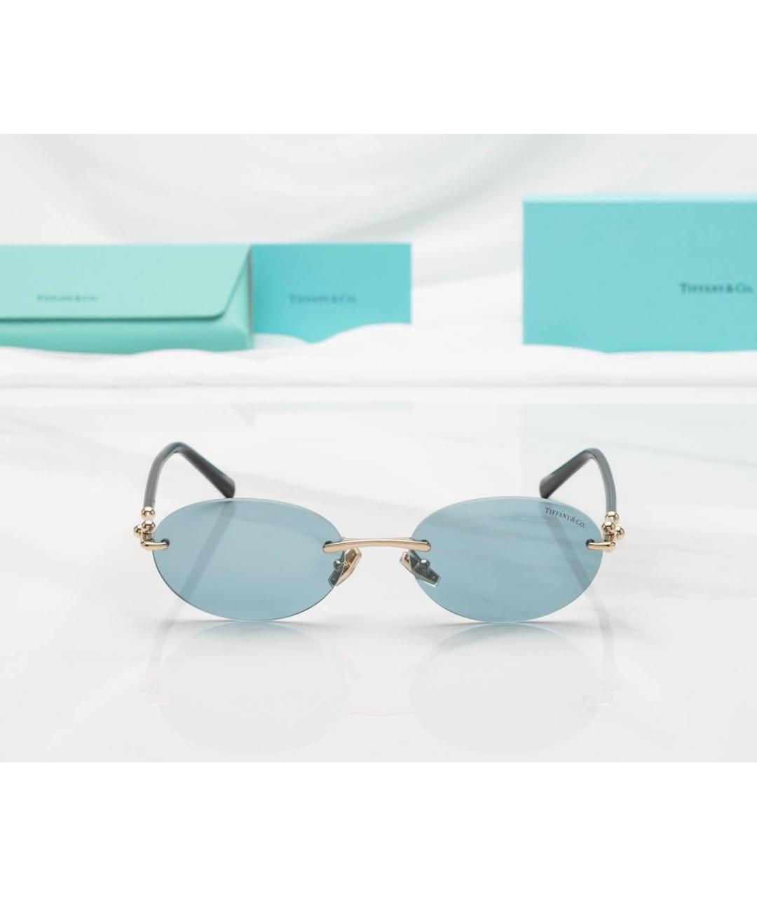 TIFFANY&CO Голубые металлические солнцезащитные очки, фото 5