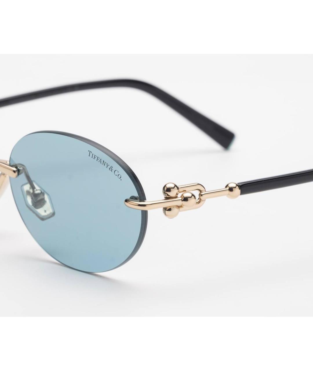 TIFFANY&CO Голубые металлические солнцезащитные очки, фото 3