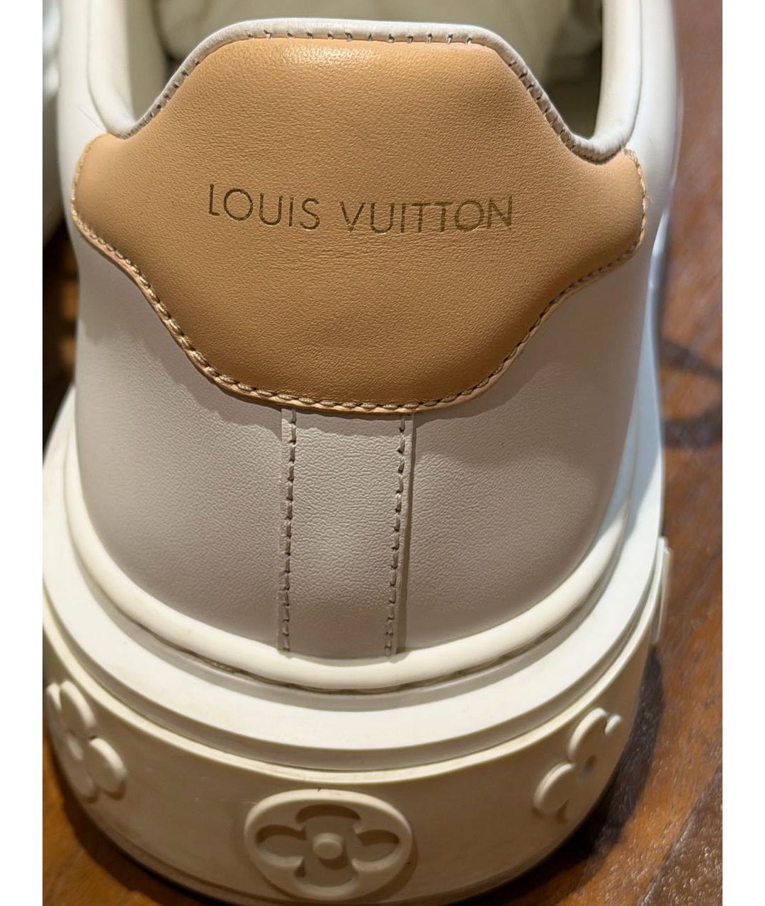 LOUIS VUITTON Белые кожаные кеды, фото 5