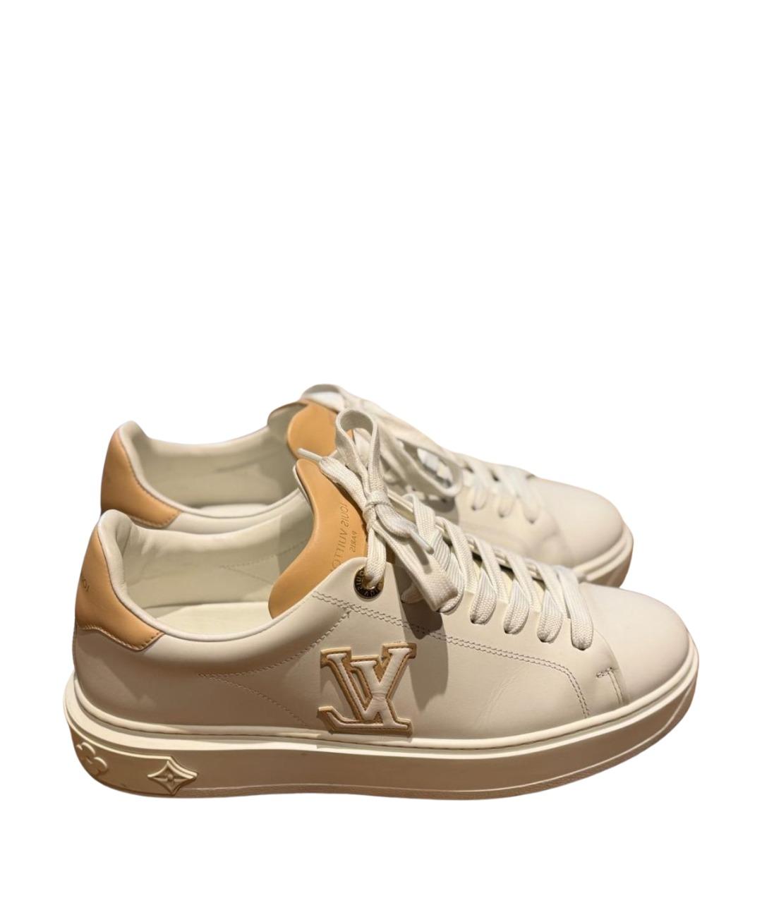 LOUIS VUITTON Белые кожаные кеды, фото 1