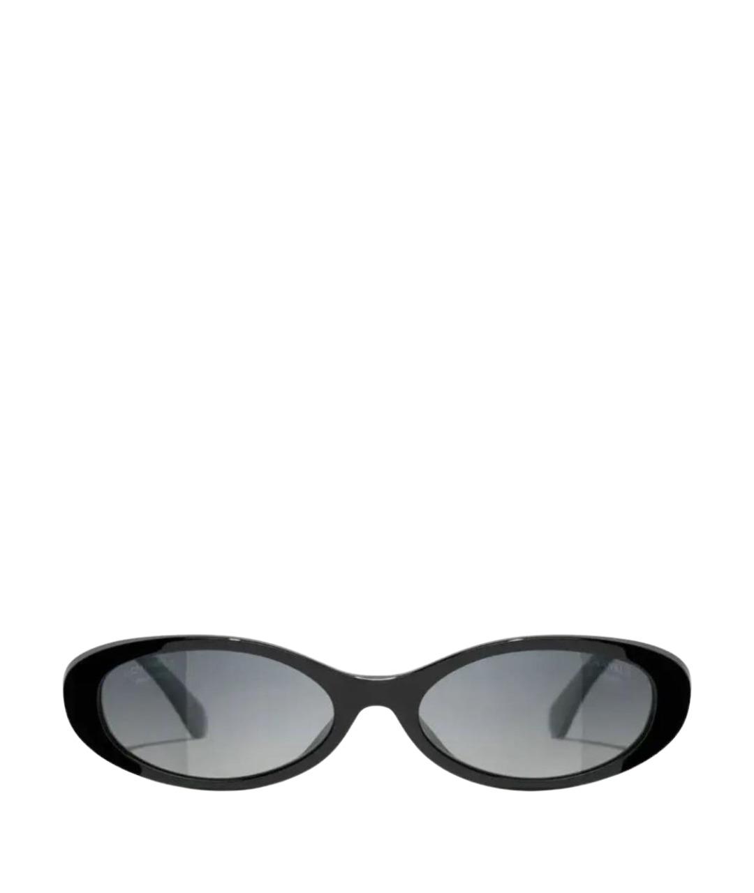 CHANEL Черные металлические солнцезащитные очки, фото 1