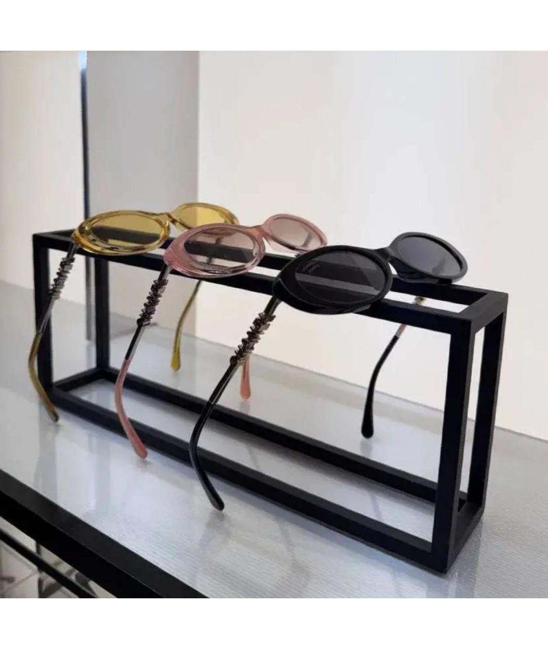 CHANEL Черные металлические солнцезащитные очки, фото 4