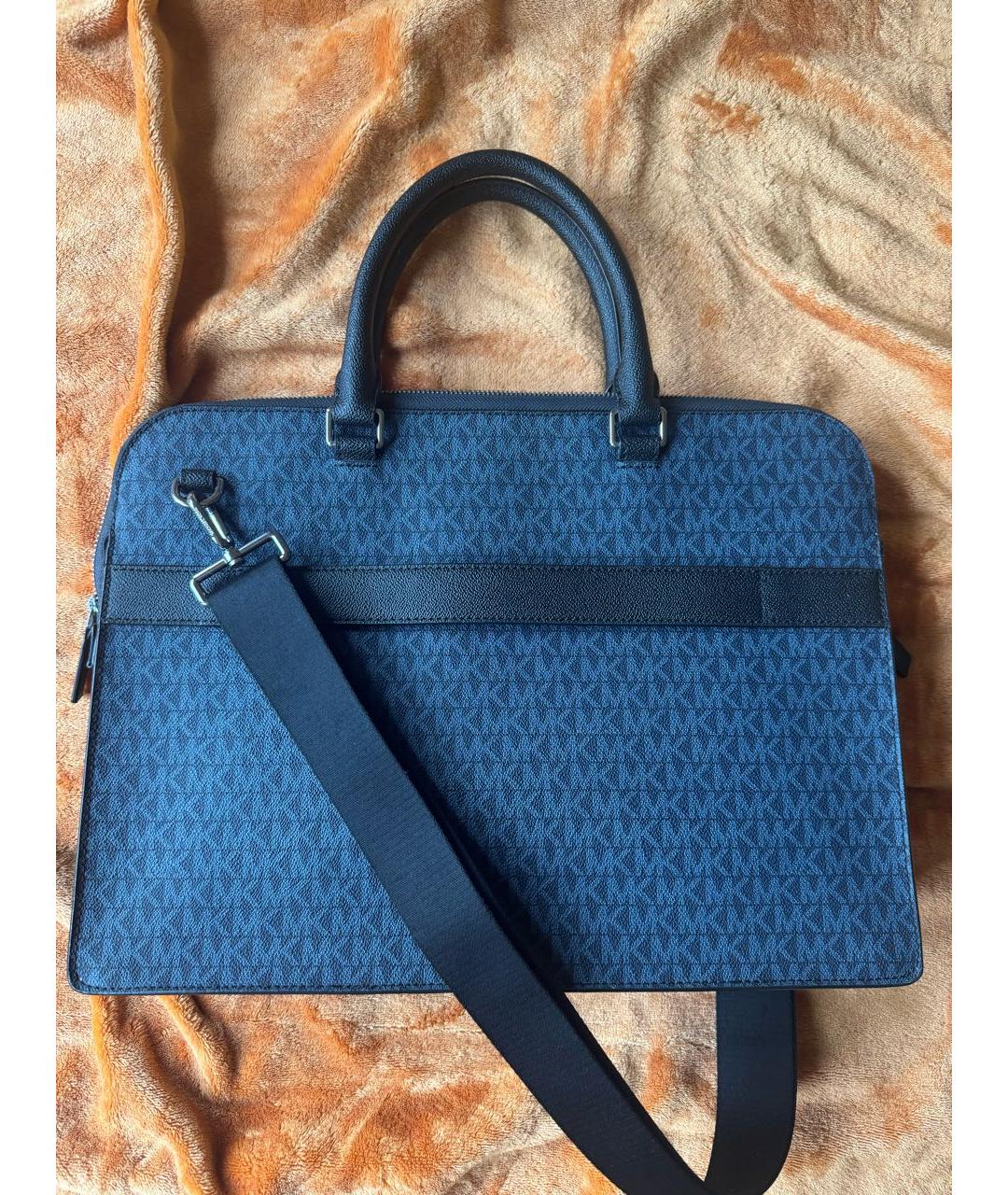 MICHAEL KORS Темно-синий портфель, фото 2