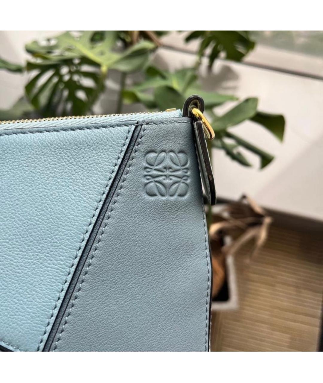 LOEWE Голубая кожаная сумка через плечо, фото 6