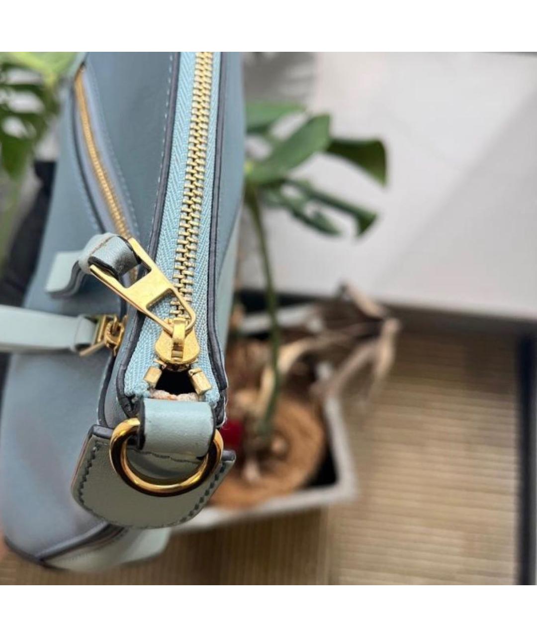LOEWE Голубая кожаная сумка через плечо, фото 5