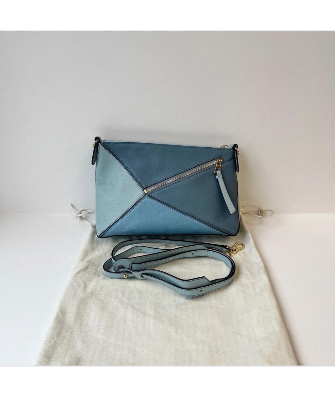 LOEWE Голубая кожаная сумка через плечо, фото 2