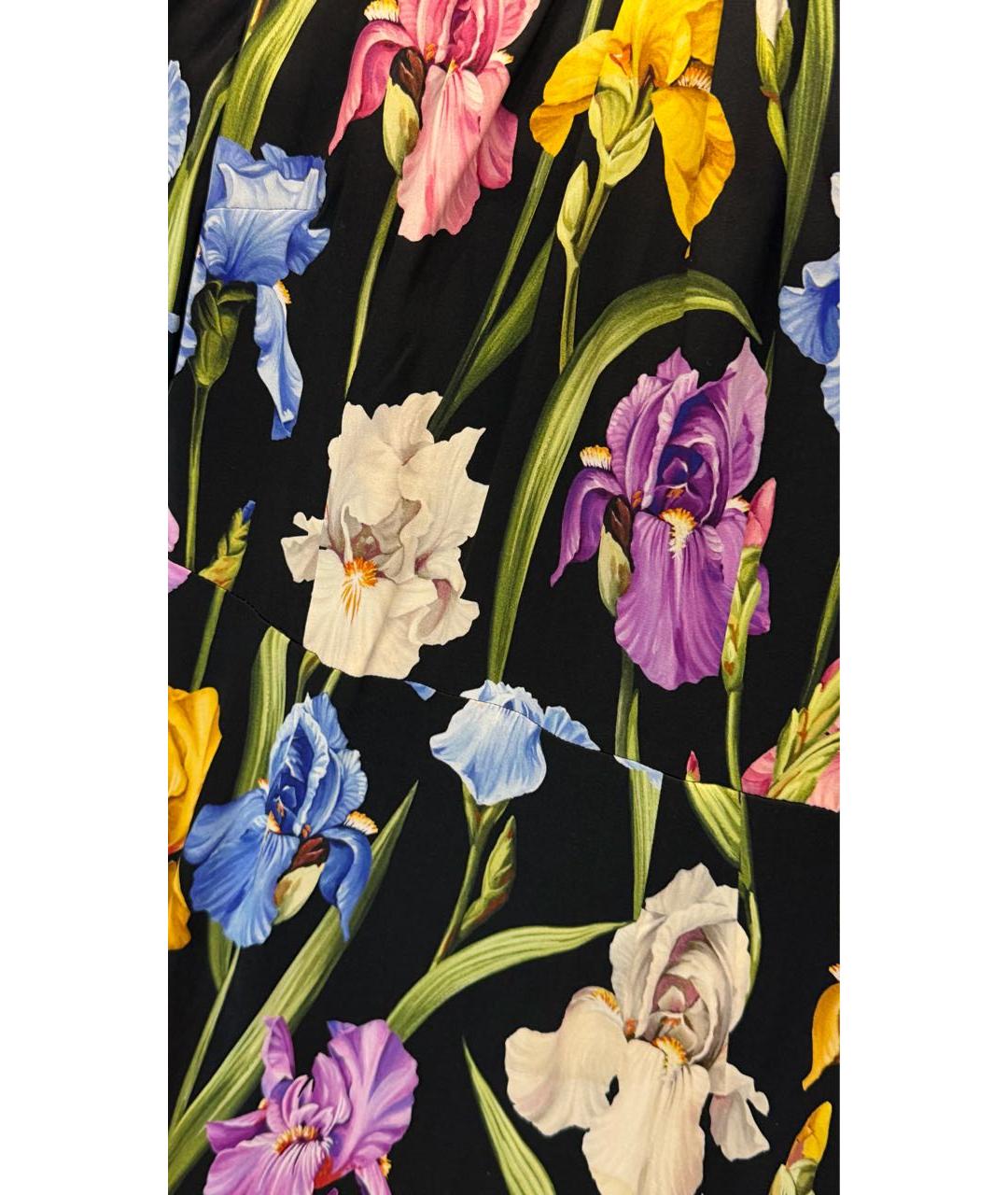 DOLCE&GABBANA Мульти шелковое коктейльное платье, фото 4