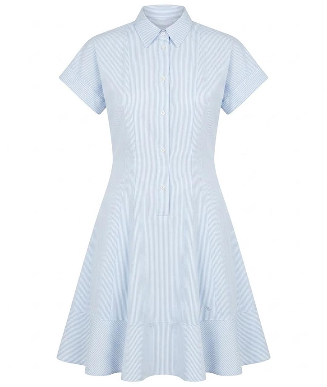 CHRISTIAN DIOR Голубое хлопковое повседневное платье, фото 1