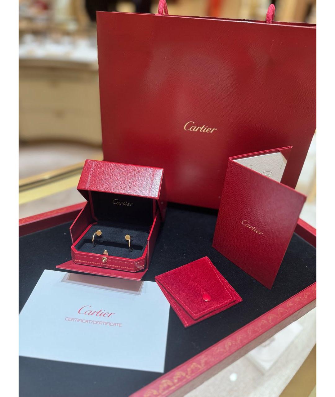 CARTIER Золотые серьги из желтого золота, фото 3