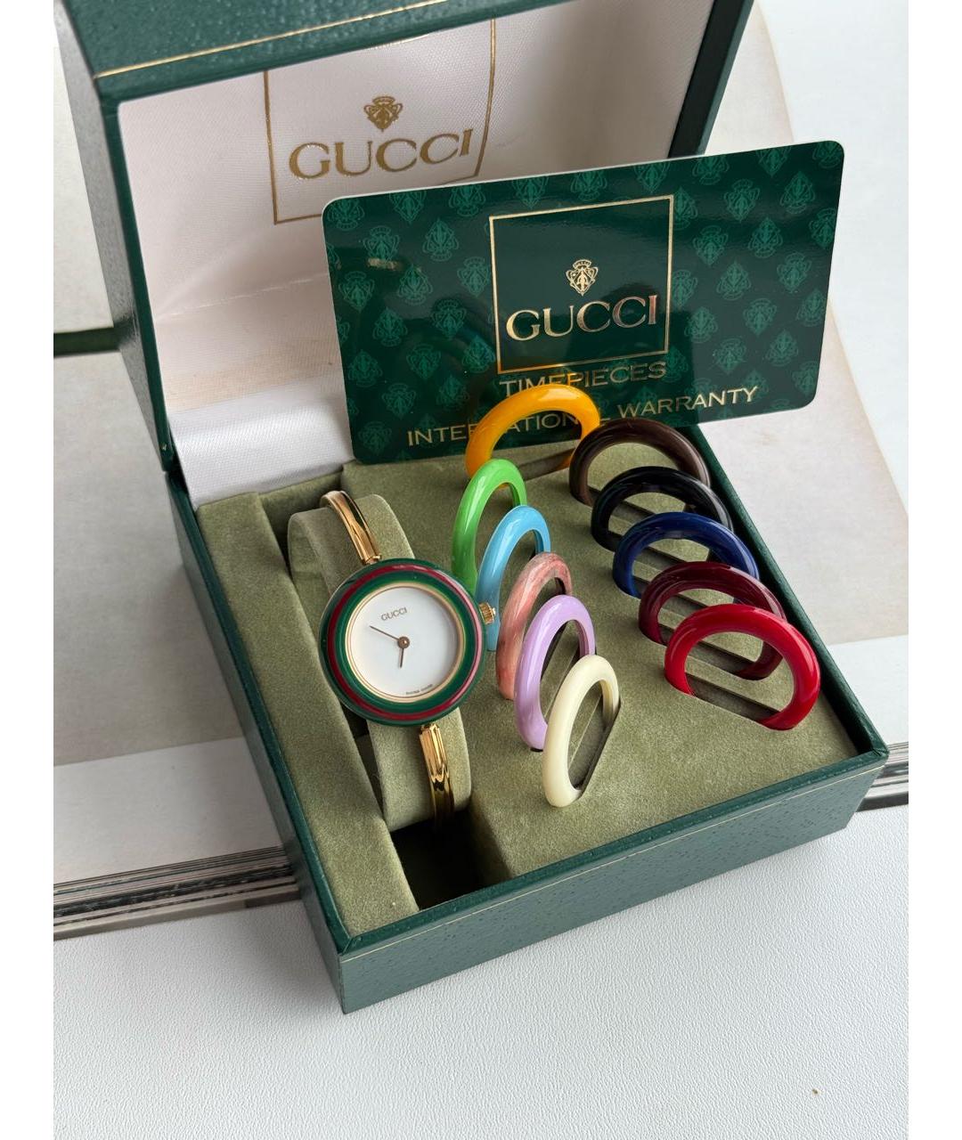 GUCCI Золотые позолоченные часы, фото 3