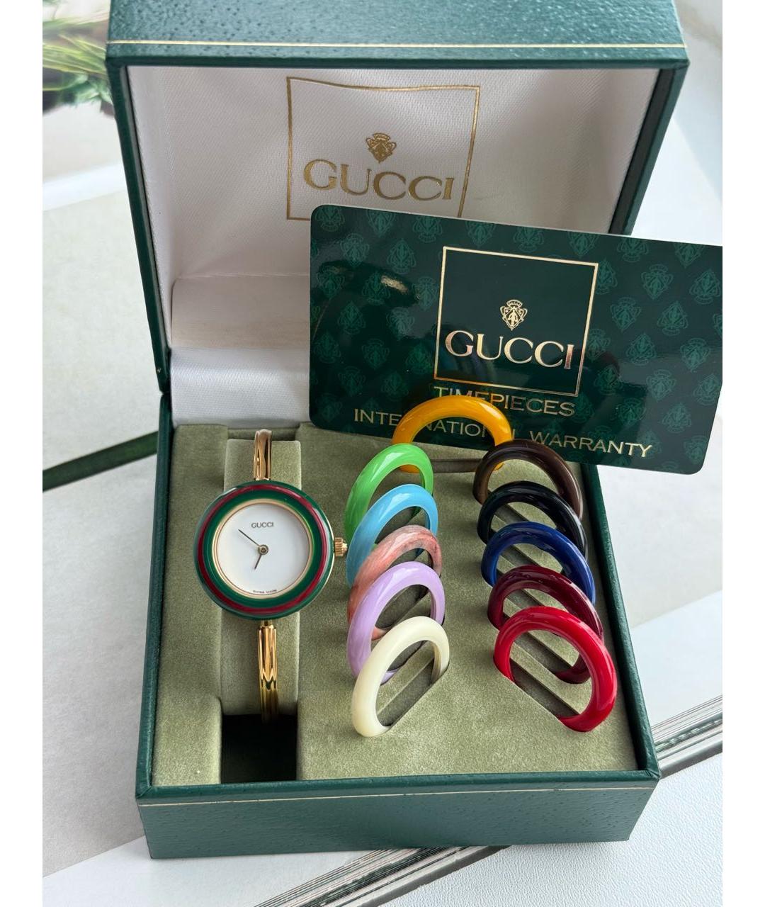 GUCCI Золотые позолоченные часы, фото 5