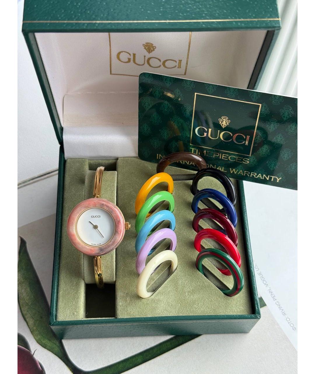 GUCCI Золотые позолоченные часы, фото 2