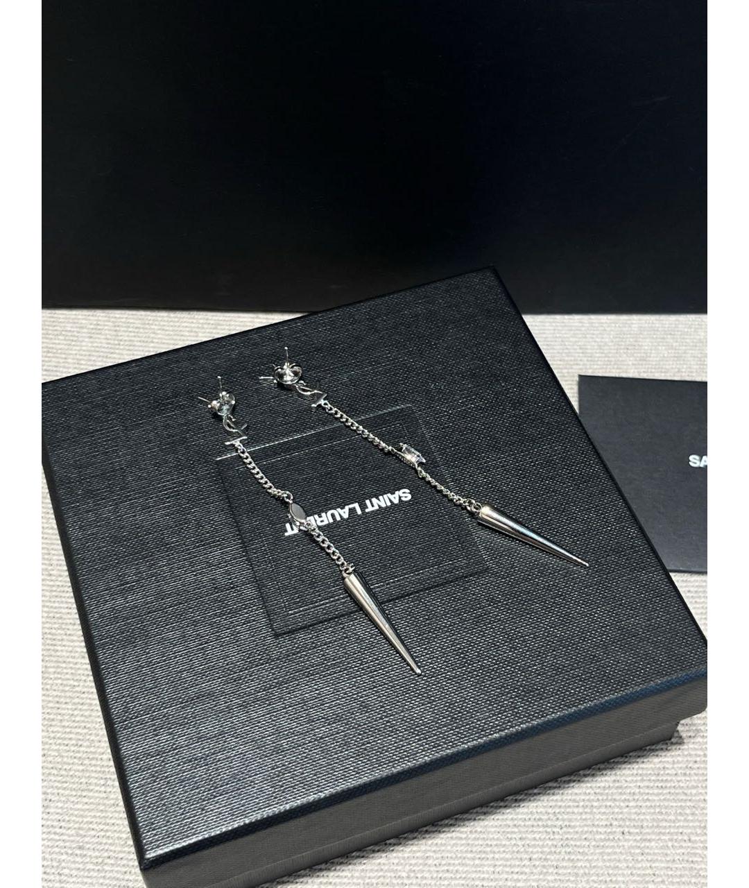 SAINT LAURENT Серебряные серьги, фото 4