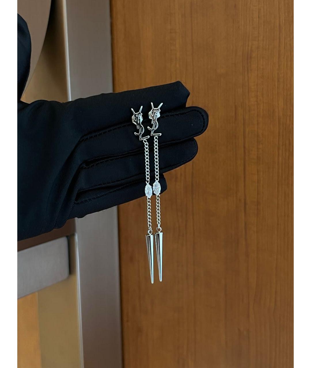 SAINT LAURENT Серебряные серьги, фото 5