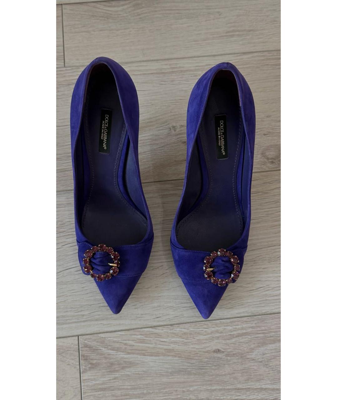 DOLCE&GABBANA Фиолетовые замшевые туфли, фото 2