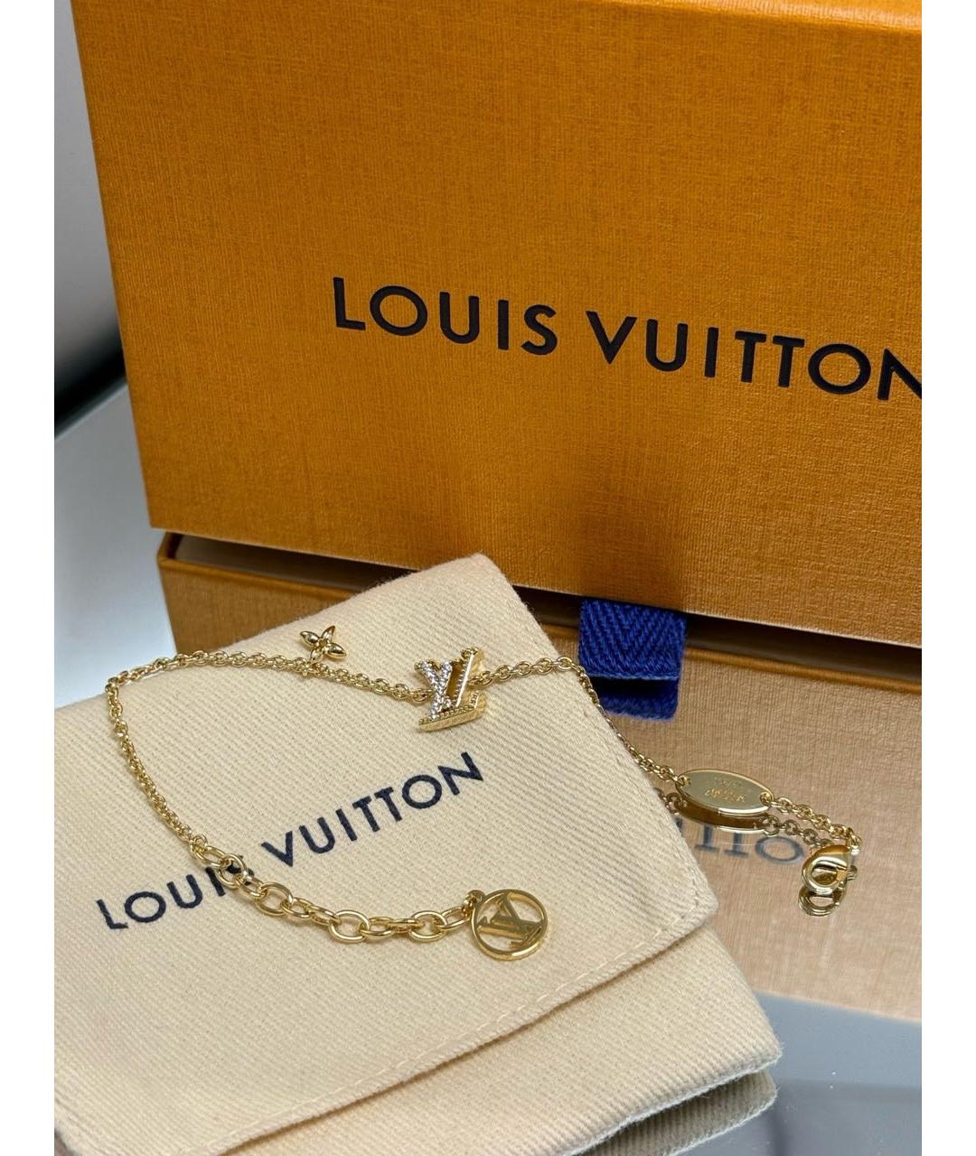 LOUIS VUITTON Золотой металлический браслет, фото 2