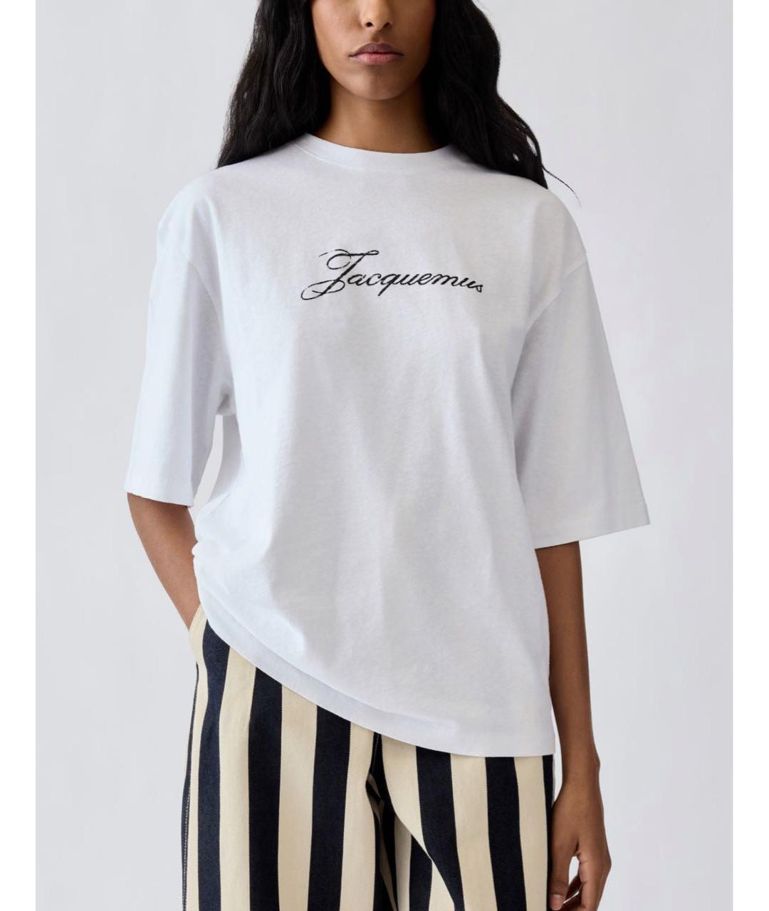 JACQUEMUS Белая футболка, фото 2