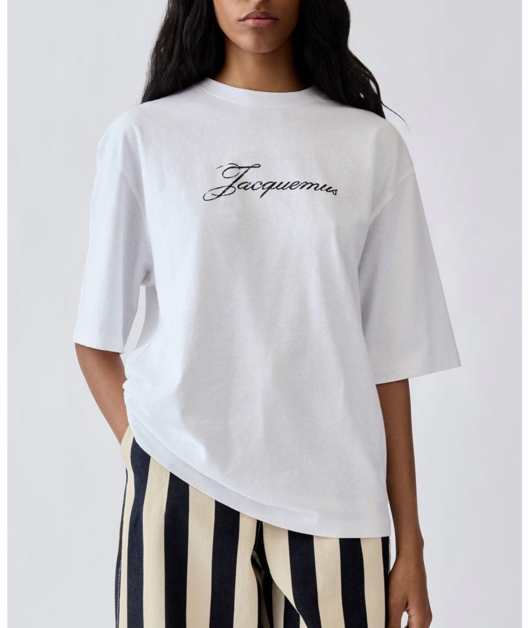 JACQUEMUS Белая футболка, фото 3
