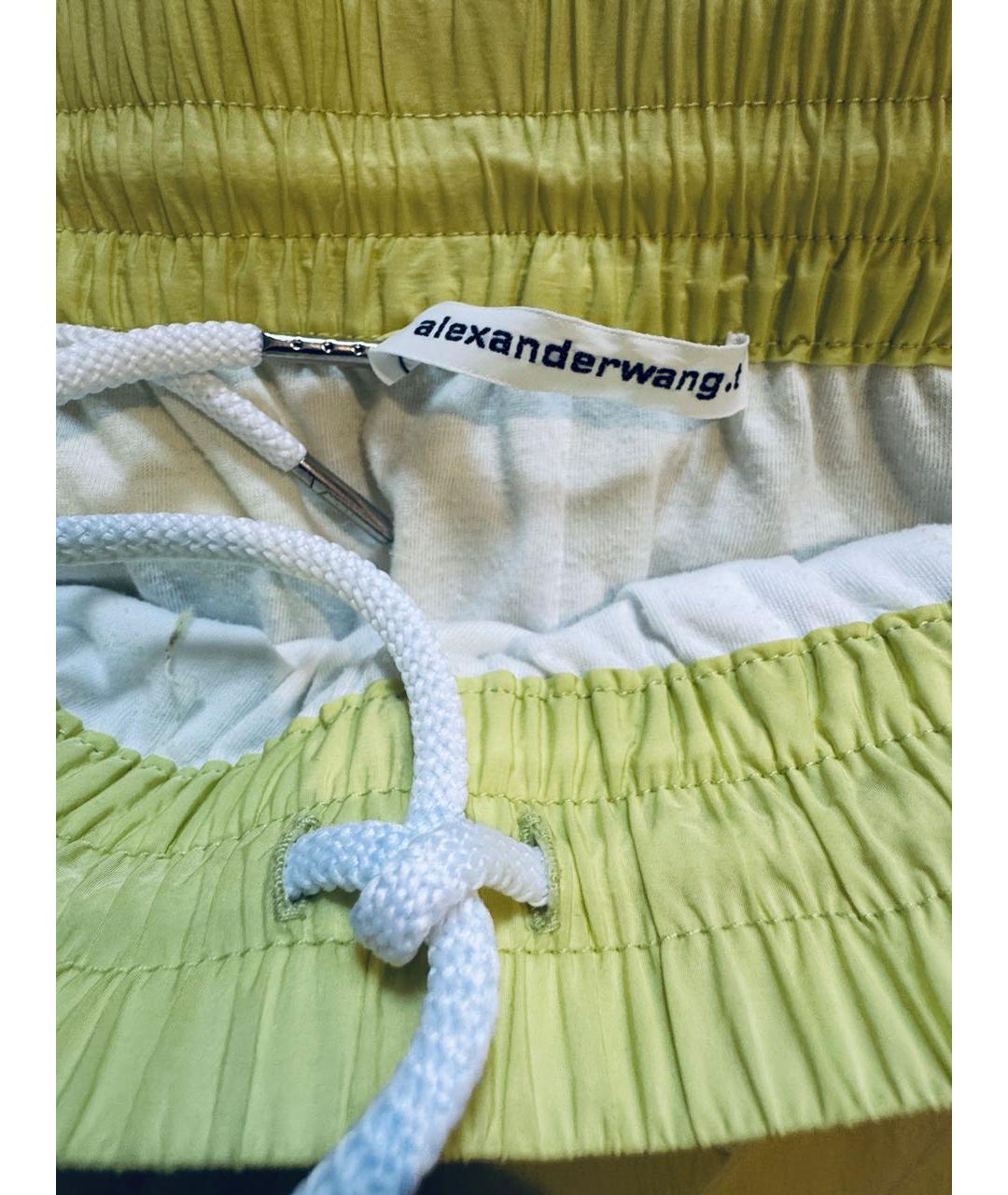 ALEXANDER WANG Салатовые синтетические спортивные брюки и шорты, фото 4