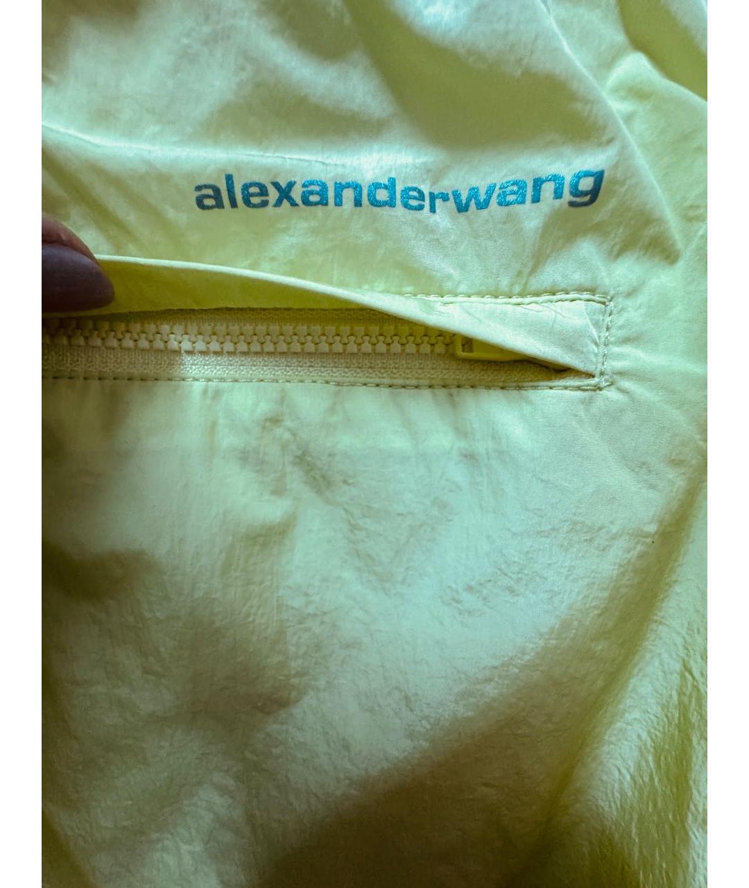 ALEXANDER WANG Салатовые синтетические спортивные брюки и шорты, фото 3