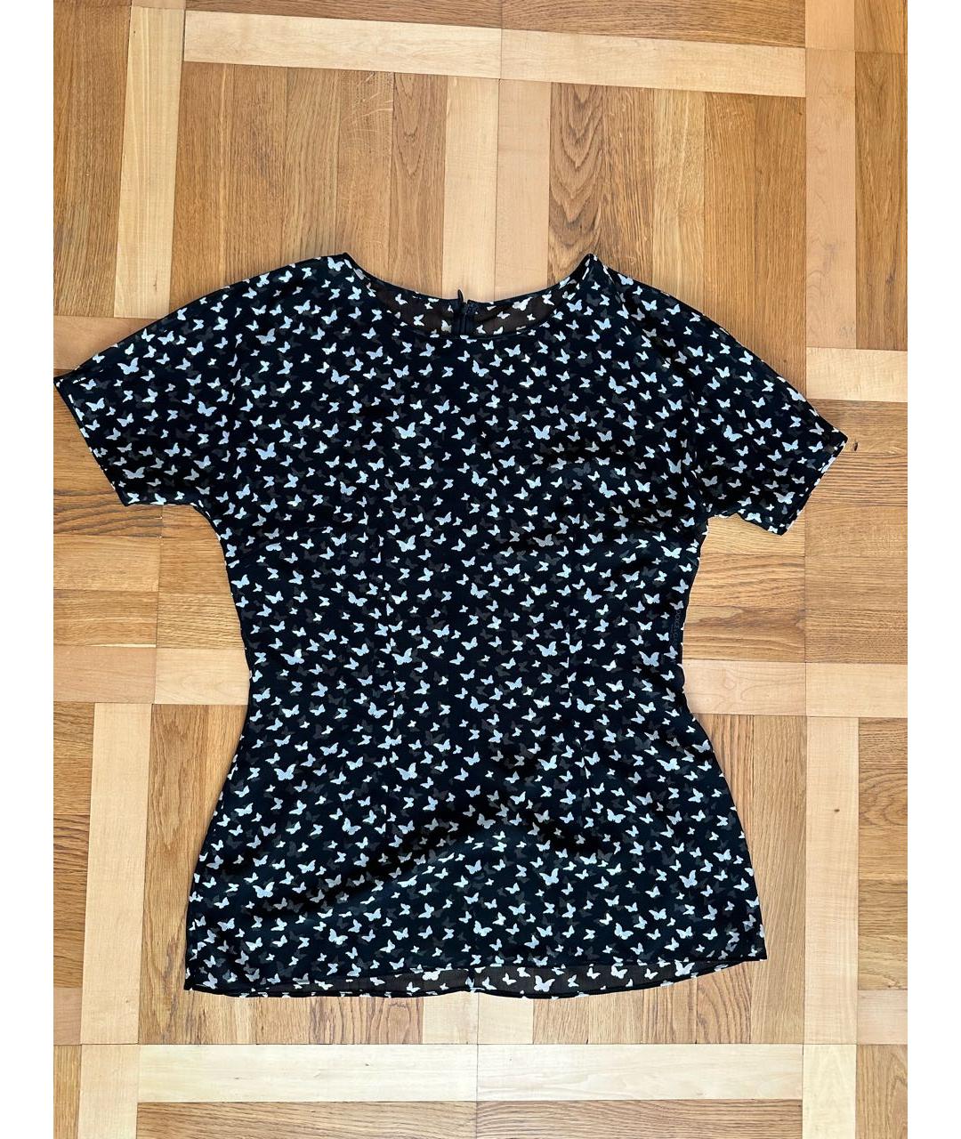 DOLCE&GABBANA Черная шелковая блузы, фото 4