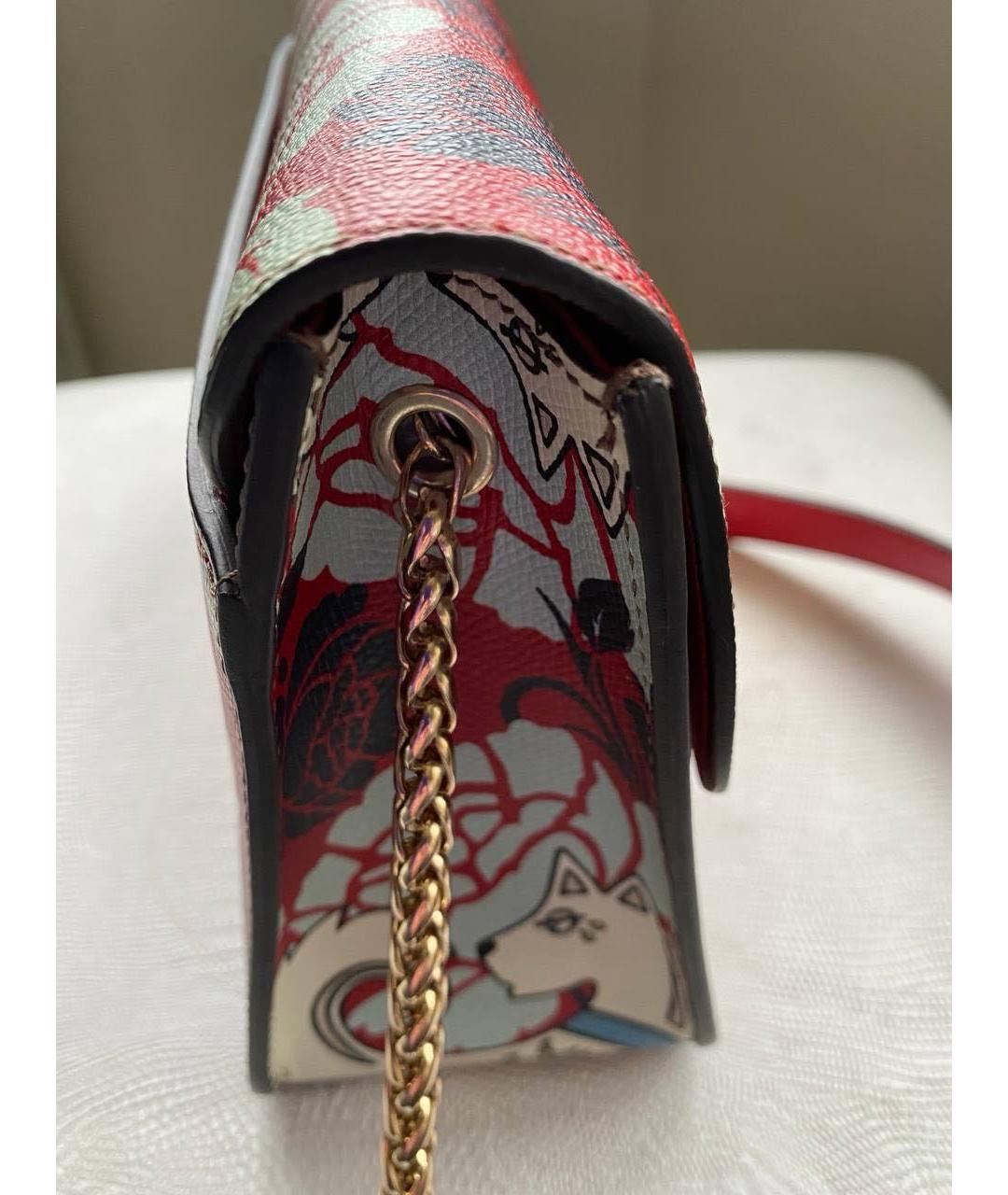 FURLA Красная кожаная сумка через плечо, фото 3