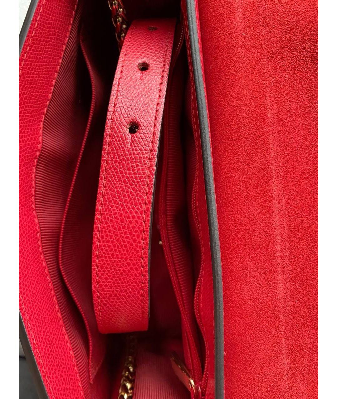FURLA Красная кожаная сумка через плечо, фото 6