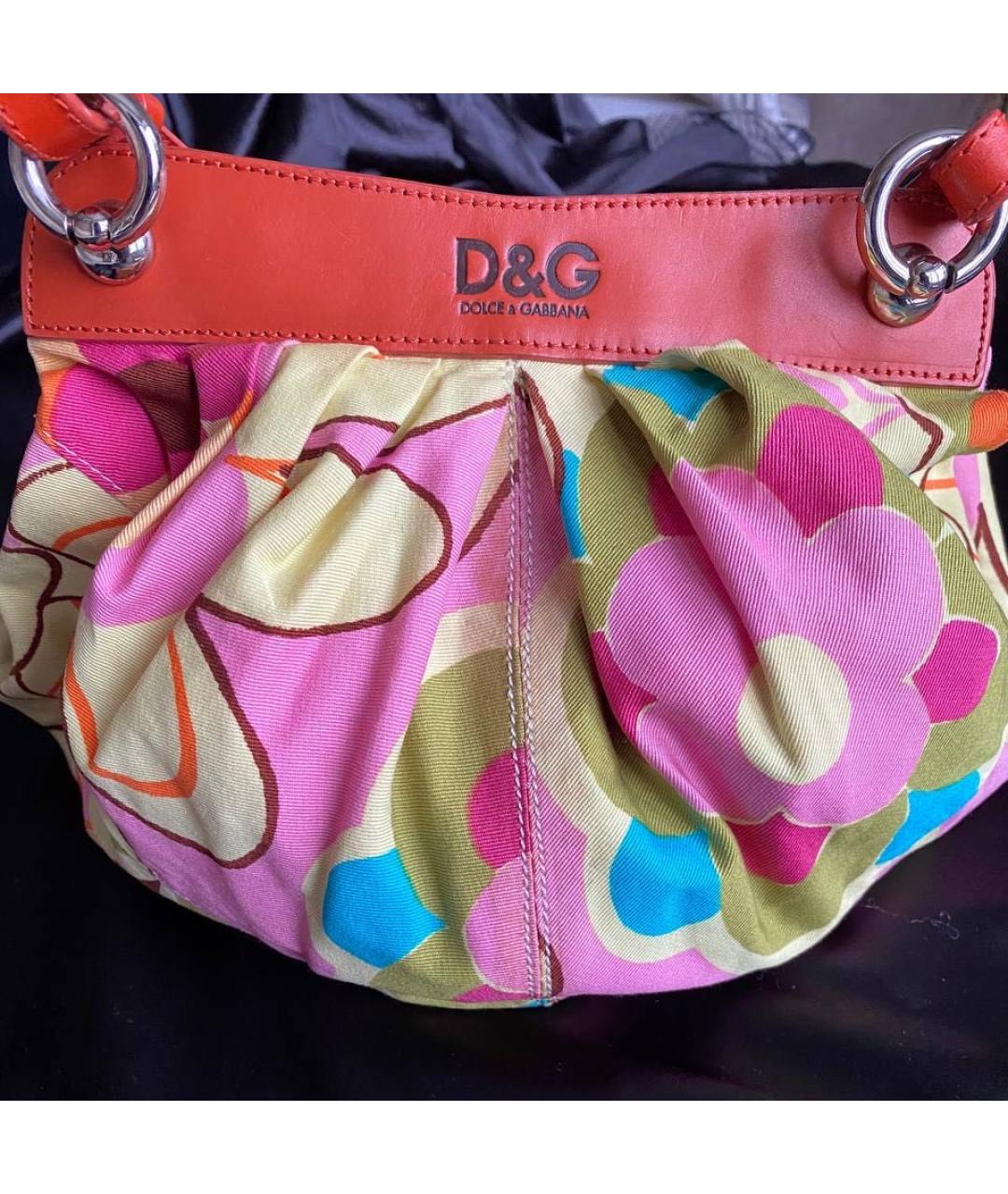 DOLCE&GABBANA Мульти тканевая сумка с короткими ручками, фото 4