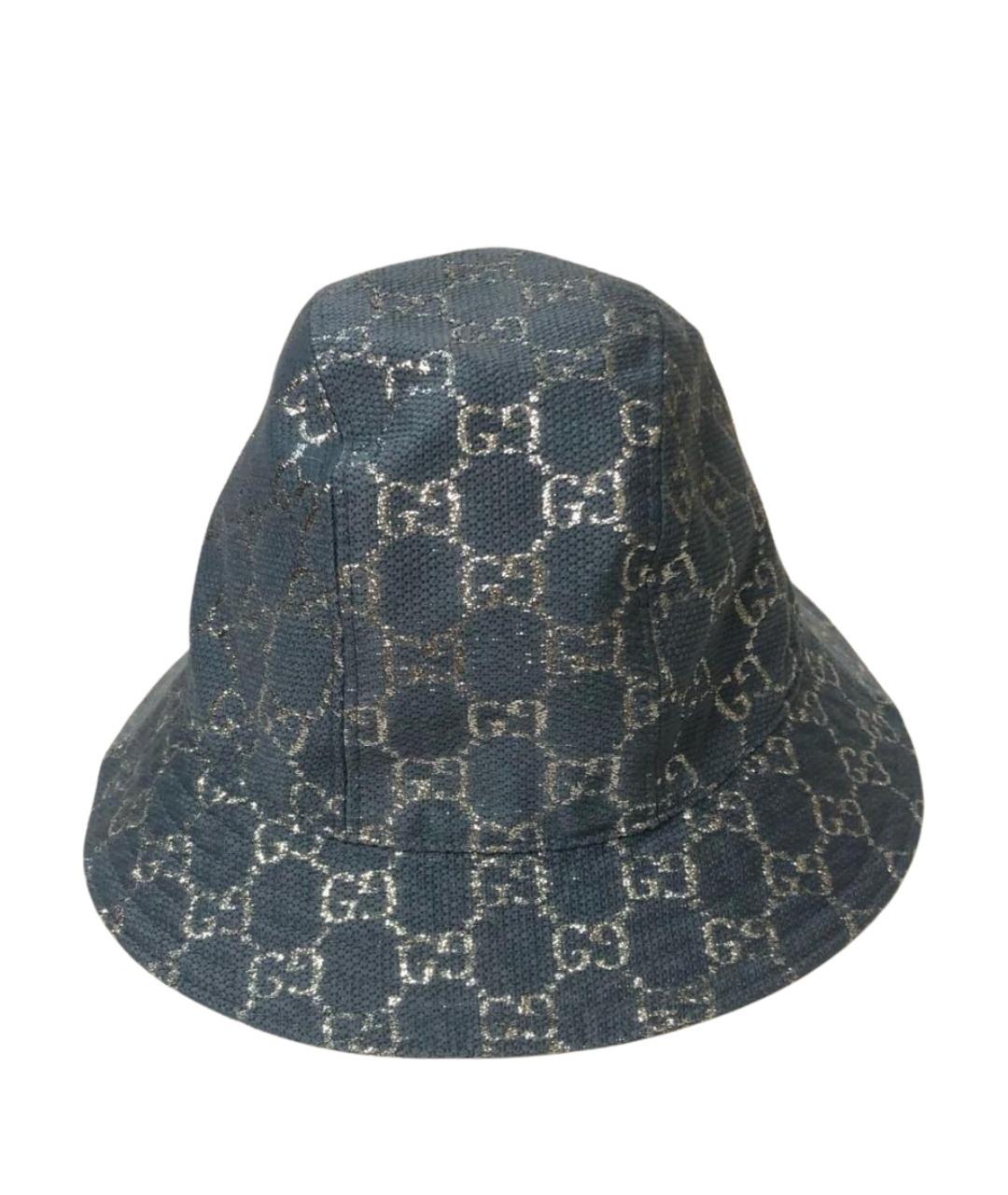 GUCCI Синяя хлопковая шляпа, фото 6