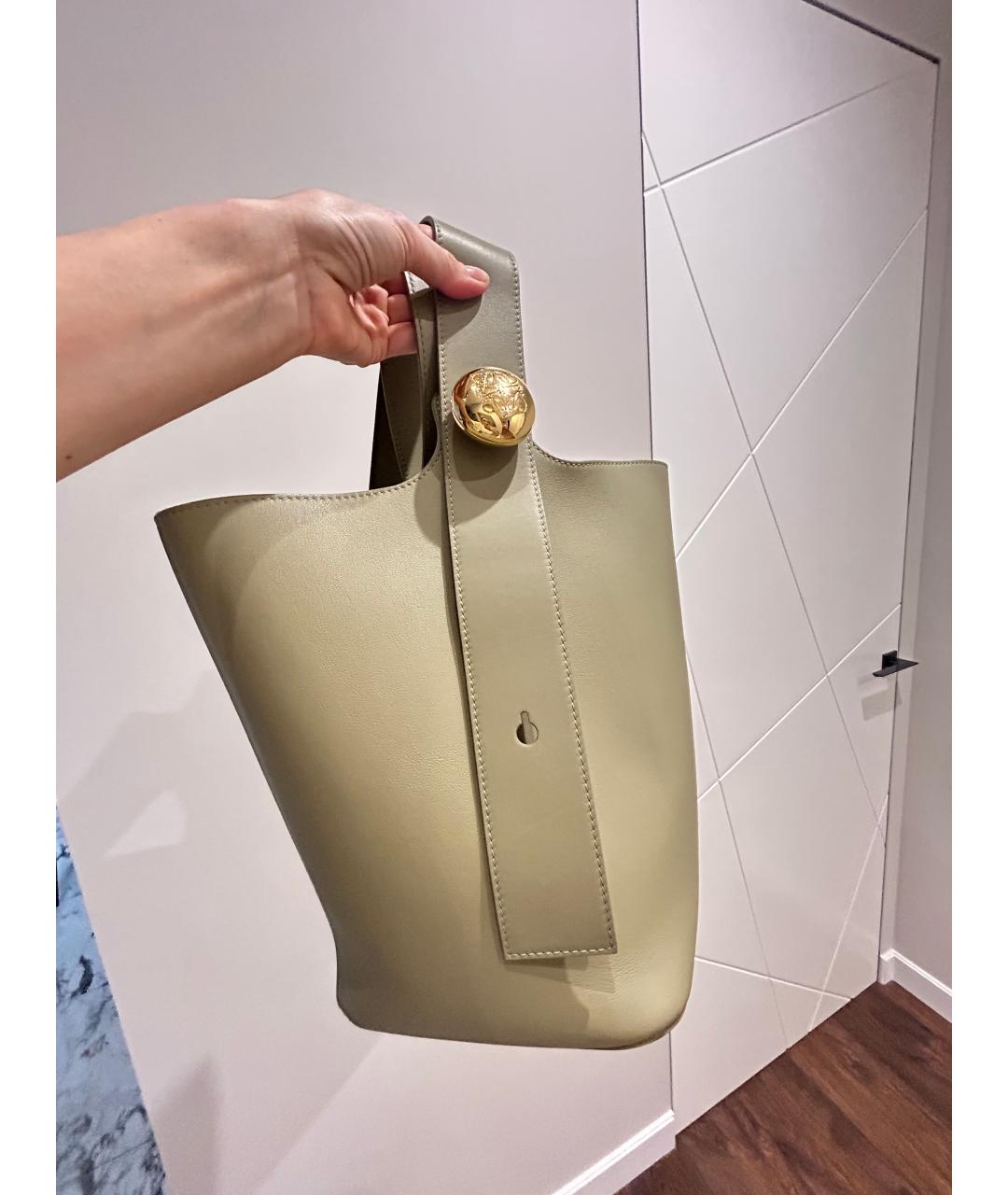 LOEWE Зеленая кожаная сумка через плечо, фото 10