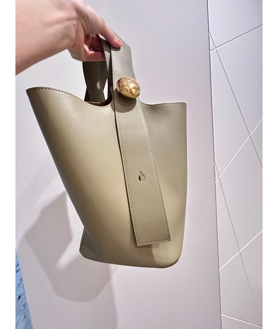 LOEWE Зеленая кожаная сумка через плечо, фото 2