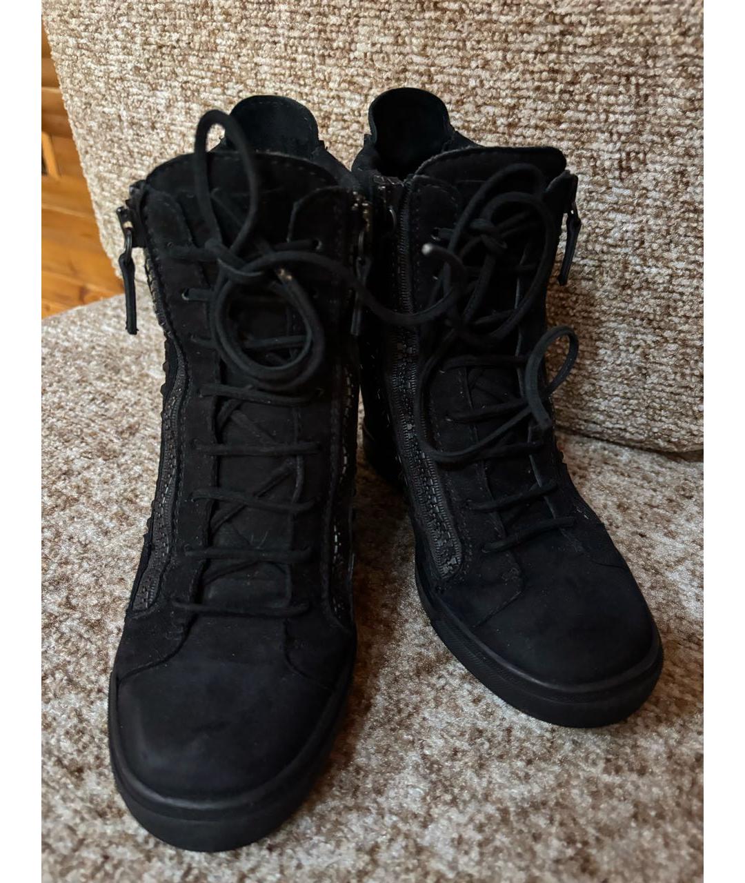 GIUSEPPE ZANOTTI DESIGN Черные замшевые ботильоны, фото 2