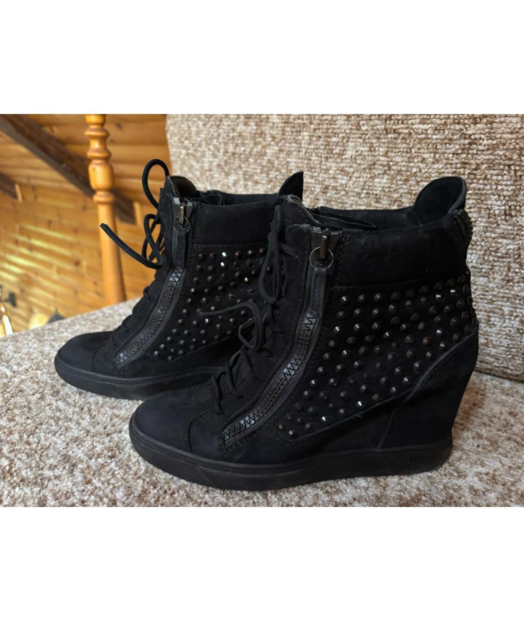 GIUSEPPE ZANOTTI DESIGN Черные замшевые ботильоны, фото 3