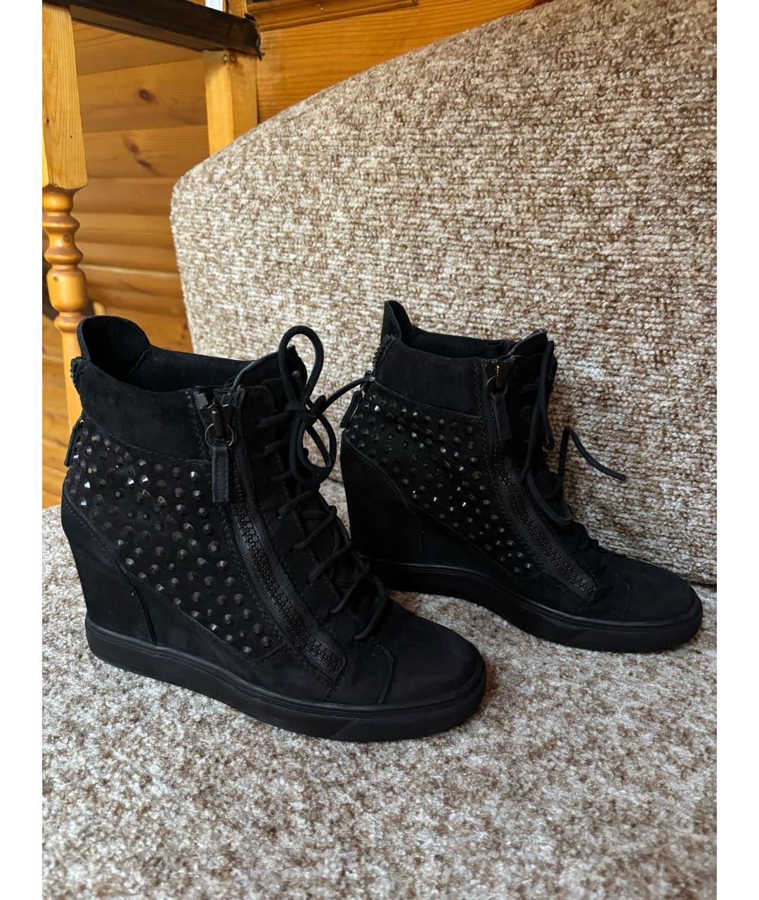 GIUSEPPE ZANOTTI DESIGN Черные замшевые ботильоны, фото 7