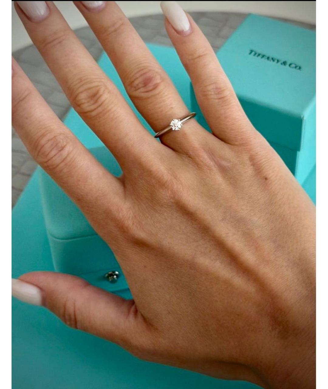 TIFFANY&CO Серебряное платиновое кольцо, фото 5