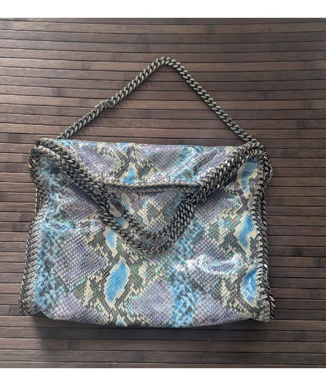 STELLA MCCARTNEY Голубая сумка с короткими ручками из искусственной кожи, фото 6