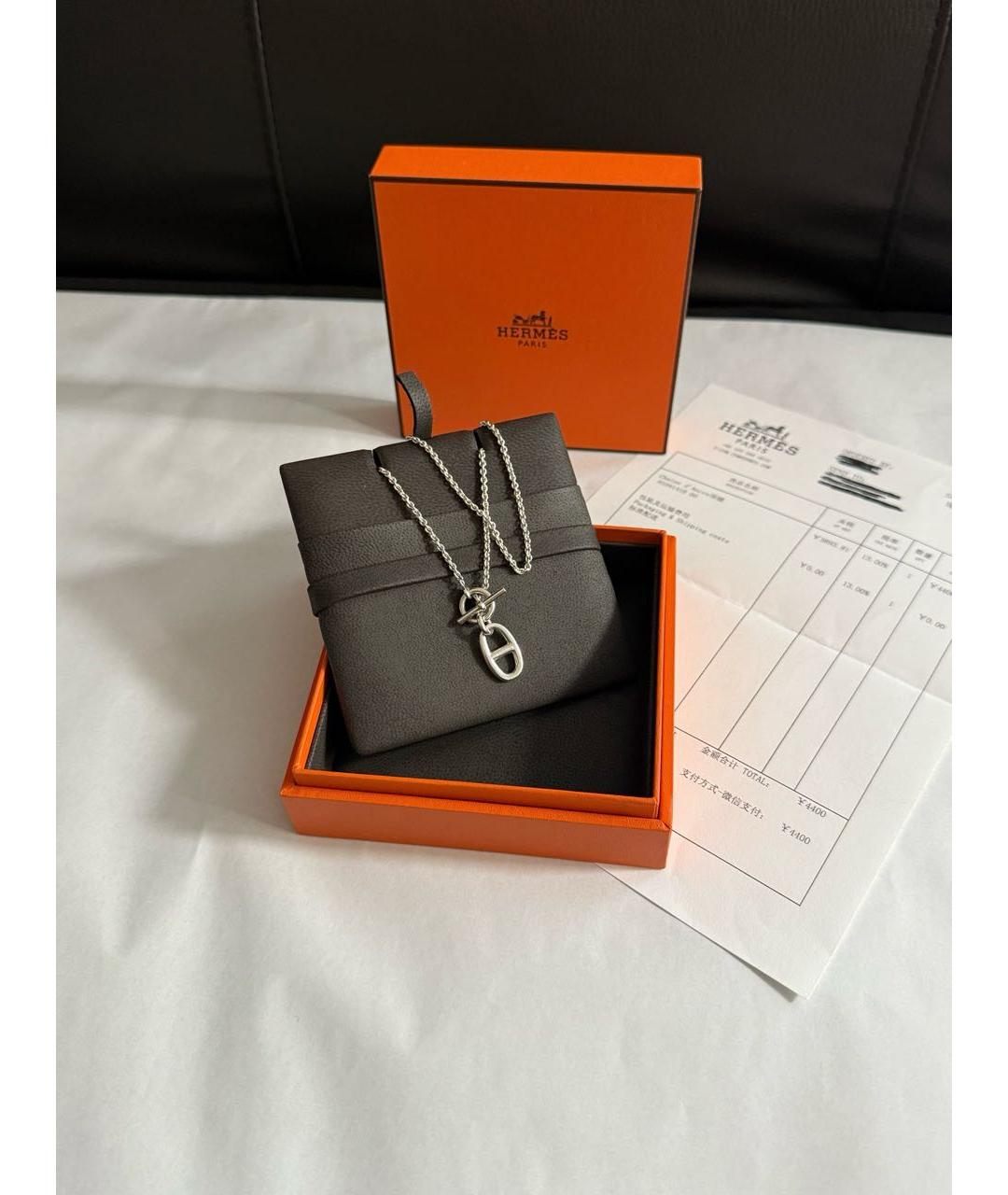 HERMES Серебряное колье, фото 5