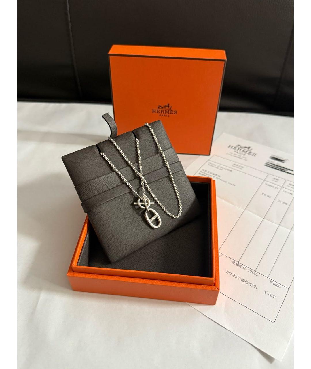 HERMES Серебряное колье, фото 4