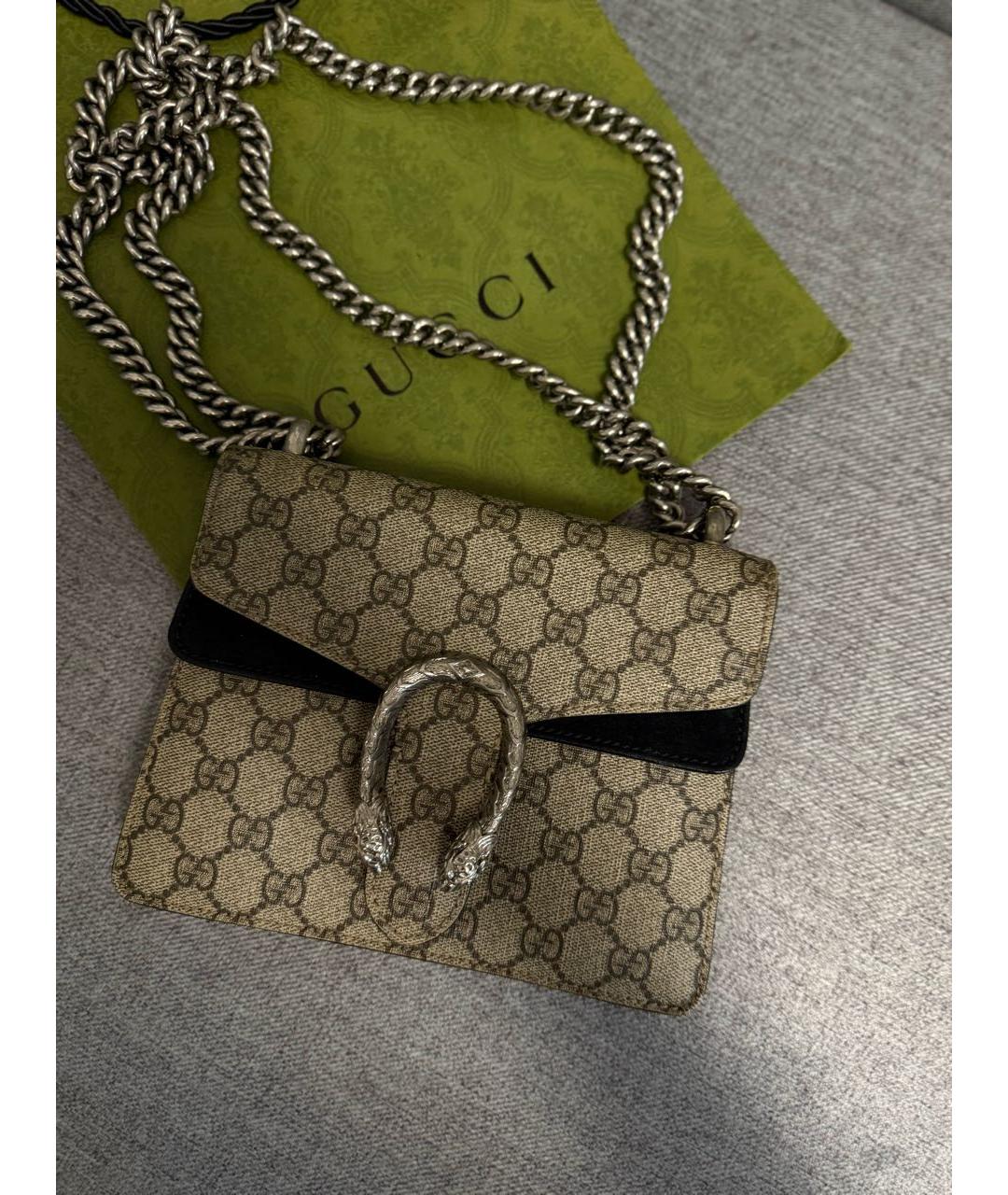 GUCCI Черная кожаная сумка через плечо, фото 2