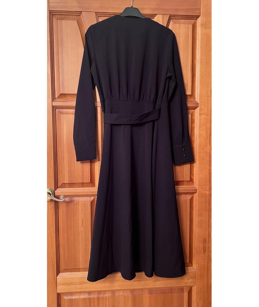 WEEKEND MAX MARA Черное шерстяное повседневное платье, фото 2