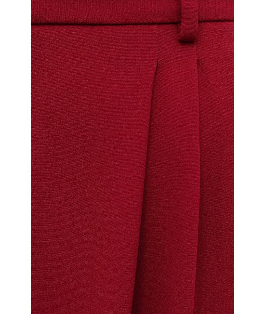 DOLCE&GABBANA Бордовые вискозные прямые брюки, фото 4
